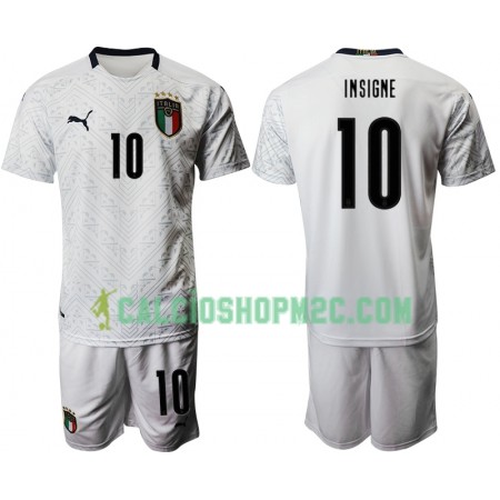 Italia Lorenzo Insigne 10 Bambino Maglia Trasferta Euro 2020 Manica Corta (+ Pantaloncini)